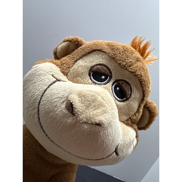 Fiesta Happy Kritters 10" Sitting Monkey Plush Toy With Embroidered Eyes - Picture 2 of 8